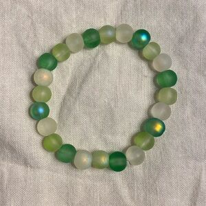 Handmade glass bead bracelet